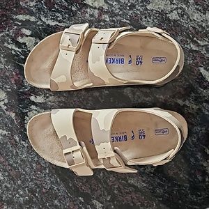 Birkenstock camo sandals